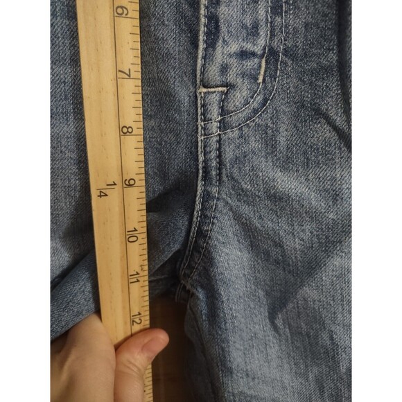 Madewell Cali Demi Boot Jeans Size 27 Raw Hem Distressed - Picture 4 of 9